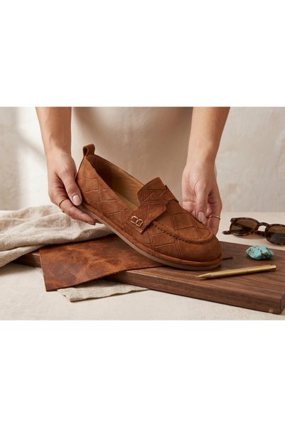 MARCO ROCCO Genuine Leather Crocodile Pattern Suede Women's Shoes