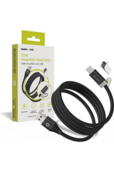 Mobile Origin 27W Μαγνητικό Καλώδιο StayCable USB-C σε USB-A 1.5μ CB6