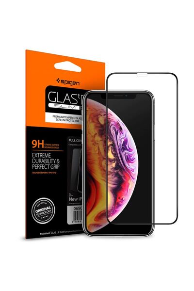 Spigen Γυαλί FC HD 1 Τεμάχιο, μαύρο - για iPhone 11 Pro Max/iPhone XS Max