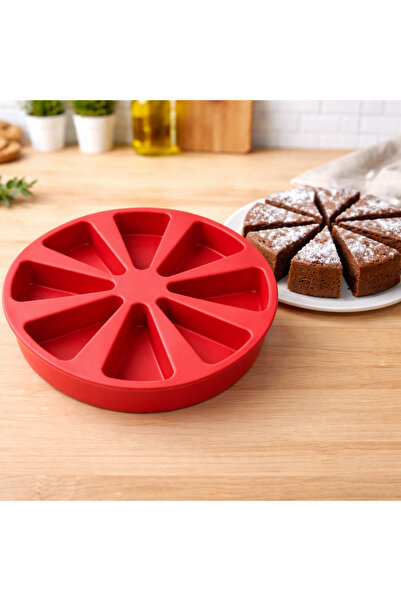 Şenhomee Silicone Cake Mold Triangular Sliced Pie Chocolate Muffin Mold 8 Pieces