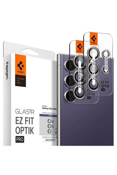Spigen Γυαλί tR EZ Fit Optik Pro 2 Pack, βιολετί - Samsung Galaxy S24 Ultra