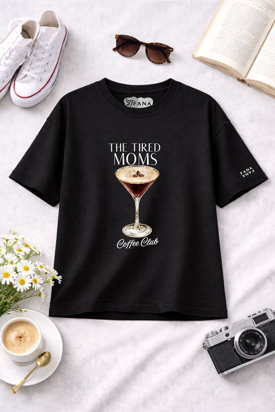 FANA Mother's Day Coffee Themed Women's T-Shirt - 100% Cotton Loose Fit Comfortable Fit Printed T-Shirt
