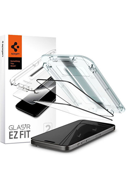 Spigen Glas.tr Ez Fit 0.3mm Προστατευτικό Γυαλί Πλήρους Κάλυψης 2 τεμάχια Μαύ...