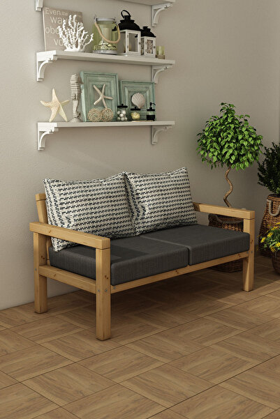 woodwork antalya Rustik Doğal Ahşap Natural Renk Bahçe & Balkon Oturma Grubu