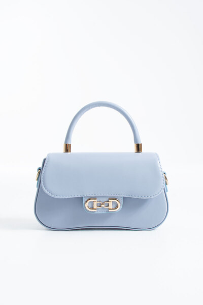 DEV 3 ADAM NÇS Μπλε τσάντα χιαστί με καπάκι για γυναίκες