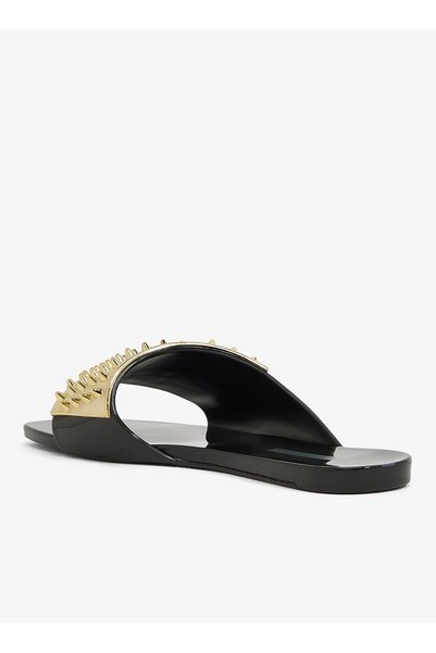 VOICES Avolto Punk 2K Women's Low Sandal With Metallic Stud Design-Black, size-40