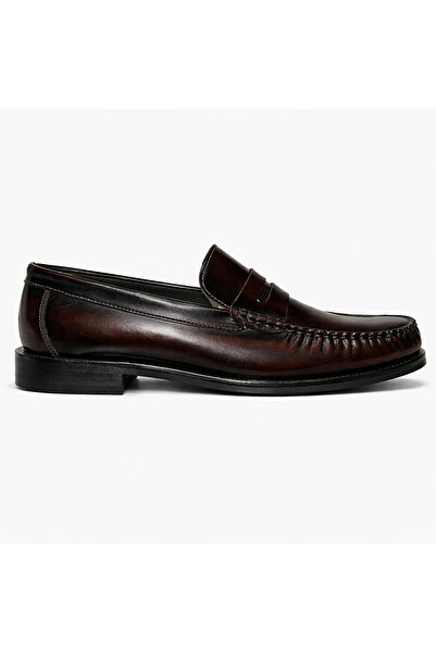 Achelois Hakiki Deri Bordo Penny Loafer Erkek Ayakkabı – Klasik & Günlük