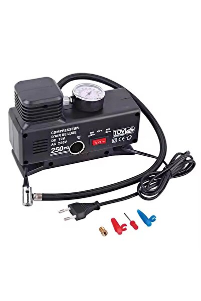 Genel Markalar 220 Volt-12 Volt 250 Psi Psi Kompresör Lastik Hava Şişirme Oto...