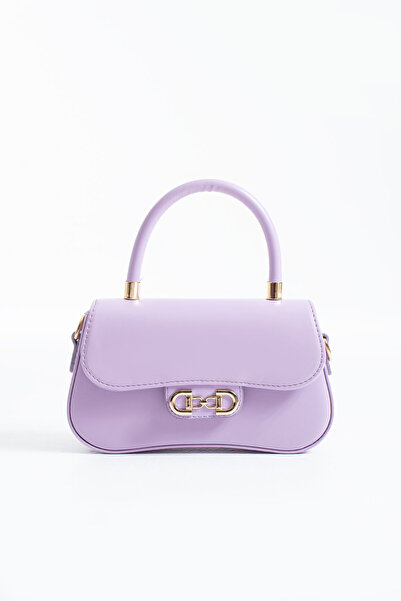 DEV 3 ADAM NÇS Λιλά Τσάντα Μπαγκέτα με Κάλυμμα, Γυναικεία Τσάντα Χιαστί