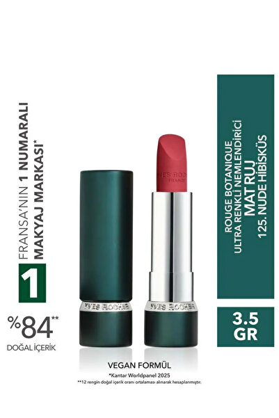 Yves Rocher Matte Lipstick Intense Pigment Nude Long Lasting Moisturizing Veg...