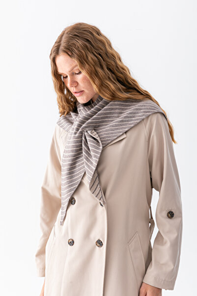 Wega Moda Γυναικείο αναστρέψιμο ριγέ πλεκτό μαντήλι - Μαλακό κομψό χειμωνιάτι...