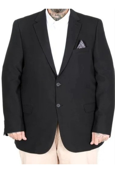 cusseli Ανδρικό μπουφάν Mendi Blazer σε μεγάλο μέγεθος 26020 ΜΑΥΡΟ