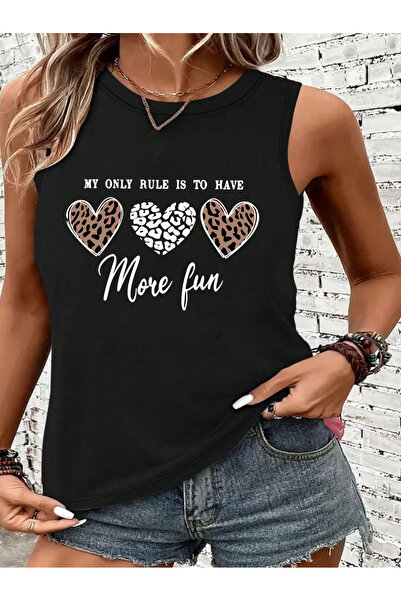 SUNFREE TREND MIX Αμάνικο εμπριμέ μπλουζάκι κανονικής εφαρμογής για γυναίκες ...