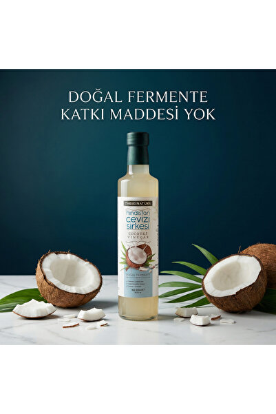 TABİB NATURA Bozkır Tahin Merkezi Hindistan cevizi sirkesi 500ml (doğal ferme...