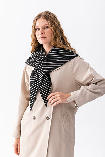 Wega Moda Γυναικείο αναστρέψιμο ριγέ πλεκτό μαντήλι - Μαλακό κομψό χειμωνιάτι...