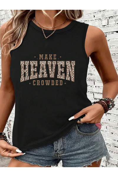 SUNFREE TREND MIX Αμάνικο εμπριμέ μπλουζάκι κανονικής εφαρμογής για γυναίκες ...