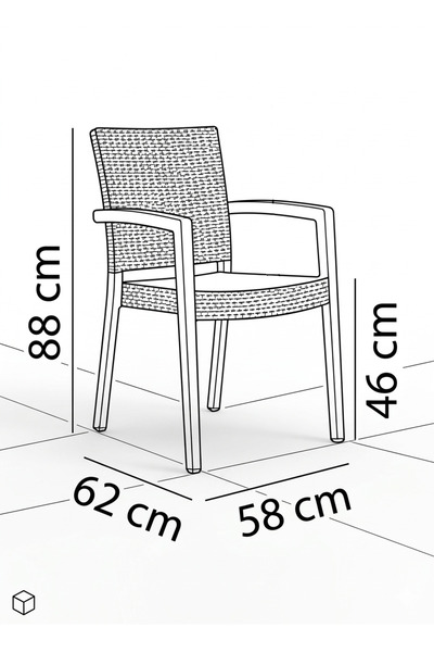 Novussi Paris Rattan Koltuk MİNDERLİ 4'lü Paket
