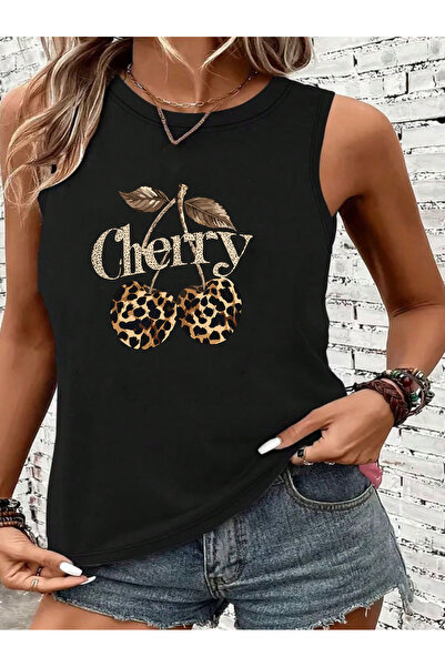 SUNFREE TREND MIX Αμάνικο εμπριμέ μπλουζάκι κανονικής εφαρμογής για γυναίκες ...