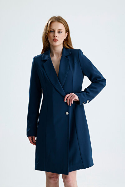 Sense Φόρεμα-τζάκετ Adriyana με μεταλλικά κουμπιά και επένδυση |   CKT35856 Ν...