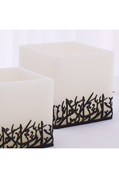 Dakakeen Concept Darat Al-Ayyam Candle Holder – Large Black Brass Hollow Cand...