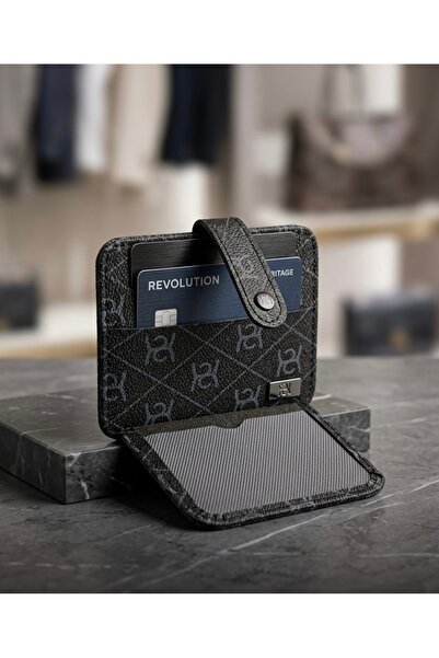 tesbihciniz Modern Patterned Snap Fastener Card Holder Wallet