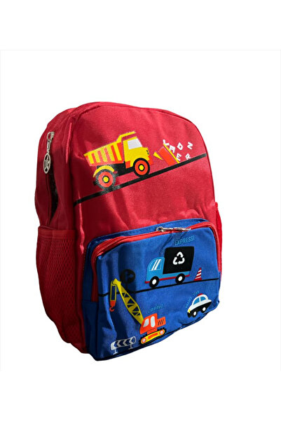 By TGA Kindergarten backpack with cars, 32x25x10 cm Red 32 x 25 x 10 cm