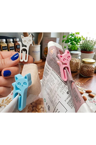 Mayah Concept Set of 4 Cat Design Decorative Bag Clips - Kitchen and Package ...