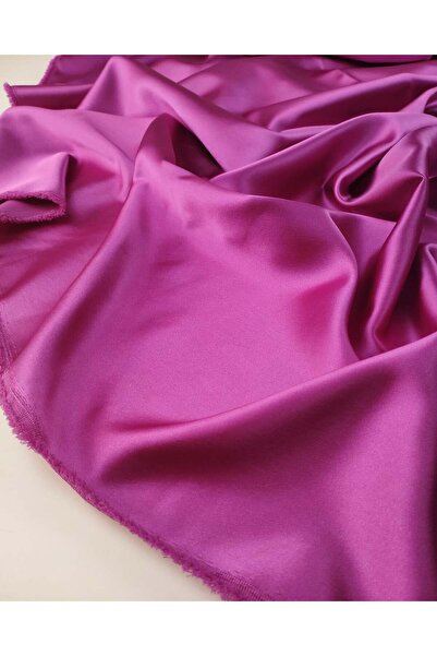 Kumaş Parça Σατέν ύφασμα σε σκούρο ροζ χρώμα, ελαφρύ, εύκαμπτο, πλάτος: 140 εκ.