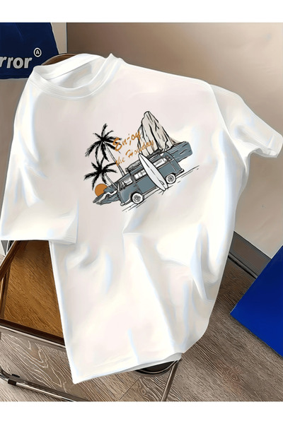 gencerco Ανδρικό μπλουζάκι με στάμπα "Enjoy The Holiday Camping Car" Premium ...