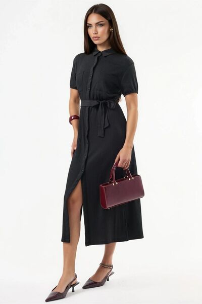 Hiccup BUSEM Φόρεμα-Πουκάμισο Μίντι με Ζώνη