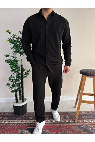 blucombin Premium Cotton Linen Set 2-Piece - Top and Bottom Shirt Pants