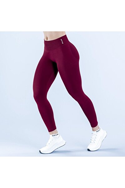 DFYNE Burgundy Seamless Leggings - Enhancing and Supporting