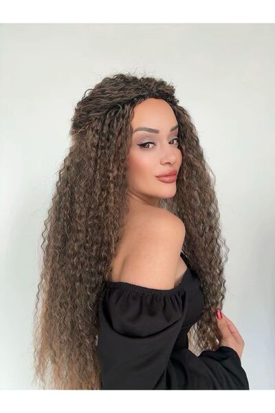 Suzan Peruk Brezilya Afro Peruk- El yapımı gerçek saç görünümlü medikal peruk