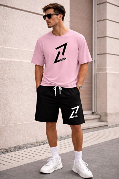 x-compass life Men/Women Oversize T-Shirt Shorts Set Casual Combination