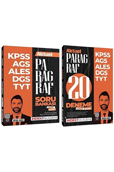 İndeks Akademi 2026 KPSS MEB-AGS ALES DGS TYT Aktüel Paragraf Soru Bankası + ...