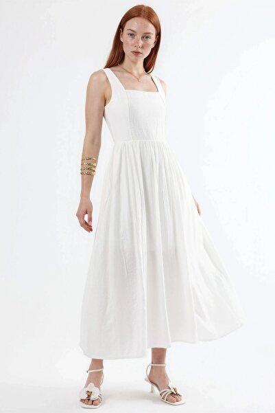 Hiccup BUSEM Φόρεμα μίντι με τετράγωνο γιακά και υφή