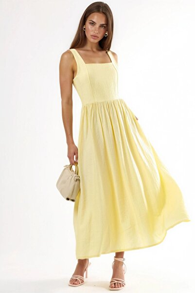 Hiccup BUSEM Φόρεμα μίντι με τετράγωνο γιακά και υφή