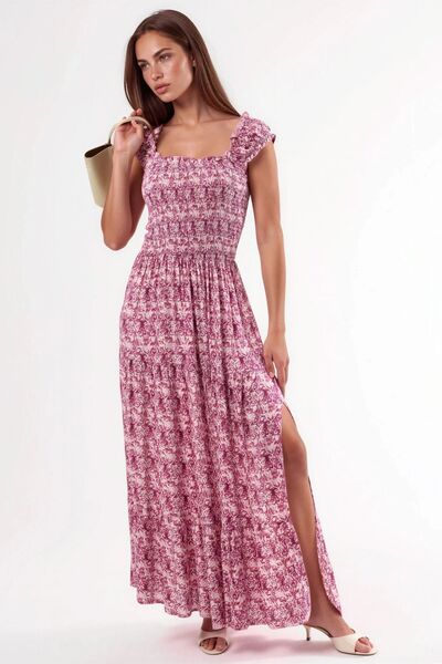 Hiccup Φόρεμα μάξι με τετράγωνο γιακά και σχέδιο BUSEM