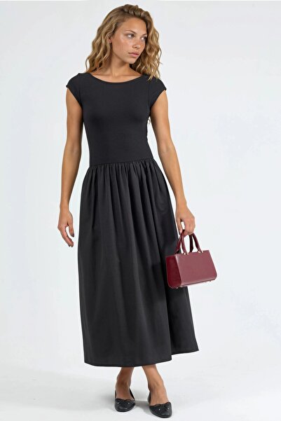 Hiccup BUSEM Κοντομάνικο Φόρεμα με Λαιμόκοψη Ποδηλάτου Midi