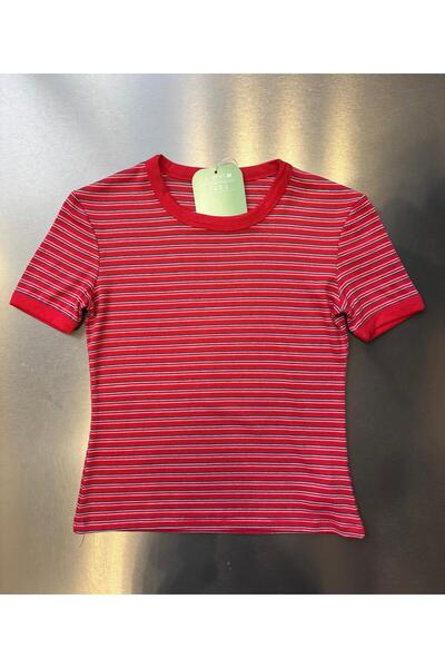 IŞILDA FASHION Işılda Crew Neck Striped T-Shirt