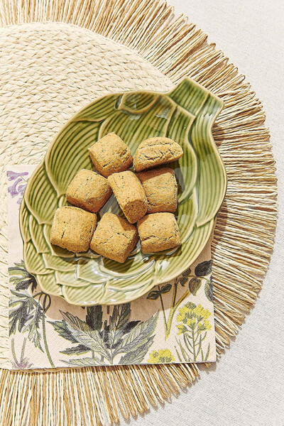 Paşabahçe Artichoke Ceramic Serving Plate Green - 1 Piece