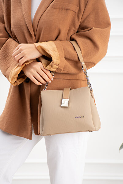 Just Polo Women's Polo Fabric Jp Silver Logo Stylish Hand and Shoulder Bag Sh...