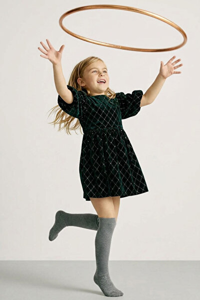 EFFE Λεπτές κάλτσες παιδικές από βαμβακερό μείγμα με κορδόνια πάνω από το γόνατο