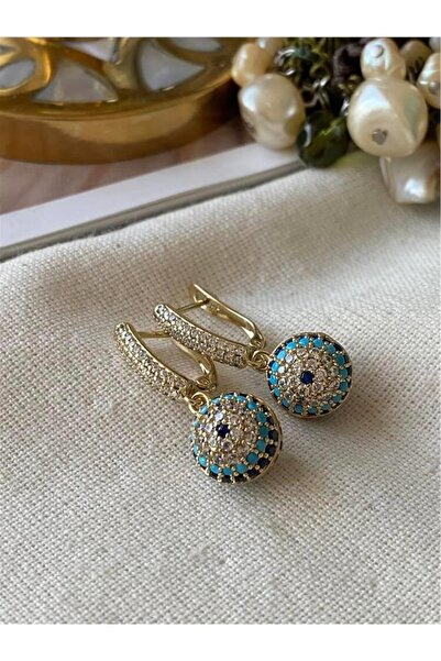 POSH AND PROUD VIP SERİ RENKLİ NAZAR FİGÜR SALLANTILI KÜPE