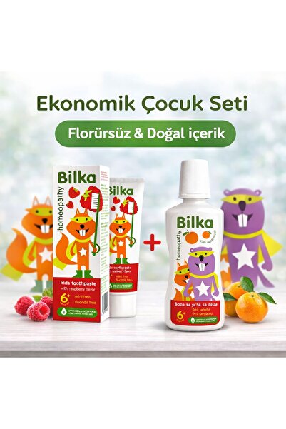 Bilka Collection Bilka Ahududu Aromalı Ekonomik Çocuk Ağız Bakım Seti