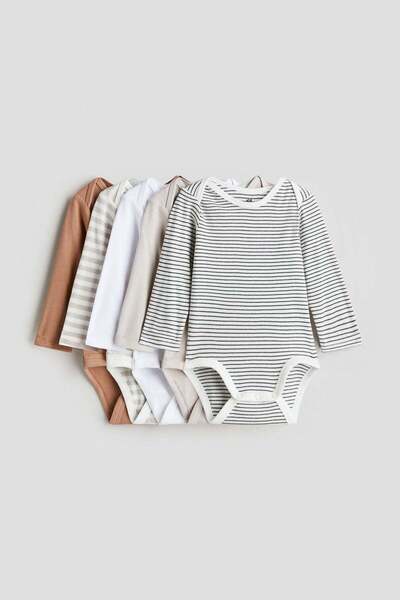H&M 5-pack long-sleeved bodysuits