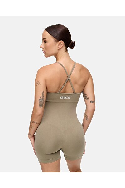 OACE Seamless Fitness Jumpsuit - Earth Beige