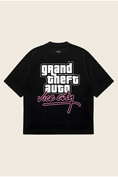 Moon Dancer GTA Vice City Щампована овърсайз тениска със свободна кройка, уни...