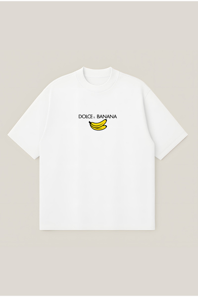 Moon Dancer Tricou unisex cu imprimeu Dolce Banana, croială supradimensionată...