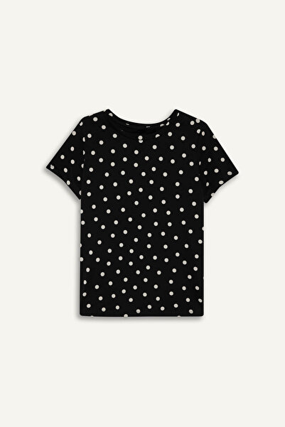 DeFacto Tricou din bumbac pieptănat cu buline H2433AX26SM